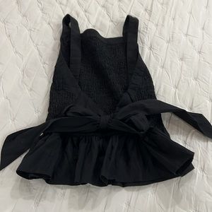 FREE PEOPLE 2 Piece Shorts Set SZ M SMOCKED TOP W/ BOW SASH SZ L